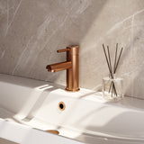 BRAUER Stripe lage opbouw wastafelmengkraan model A koper geborsteld PVD 5-GK-001-HD7
