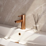 BRAUER Copper Edition lage opbouw wastafelmengkraan model B koper geborsteld PVD
