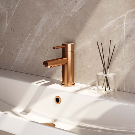 BRAUER Copper Edition lage opbouw wastafelmengkraan model B koper geborsteld PVD