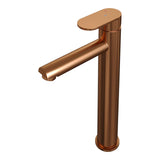 BRAUER Copper Edition verhoogde opbouw wastafelmengkraan model C koper geborsteld PVD