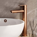 BRAUER Copper Edition verhoogde opbouw wastafelmengkraan model C koper geborsteld PVD