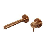 BRAUER Copper Edition inbouw wastafelmengkraan met rechte uitloop en rozetten model B1 koper geborsteld PVD