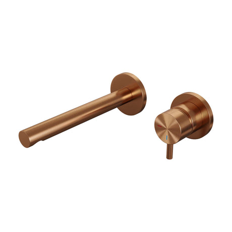 BRAUER Copper Edition inbouw wastafelmengkraan met rechte uitloop en rozetten model B1 koper geborsteld PVD