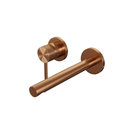 BRAUER Copper Carving inbouw wastafelmengkraan met rechte uitloop en rozetten model A2 koper geborsteld PVD 5-GK-083-S6-65