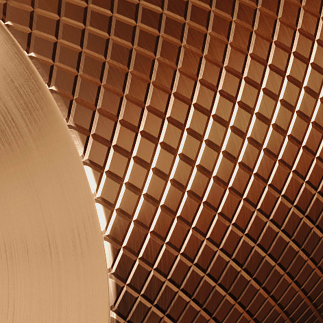 BRAUER Copper Carving inbouwthermostaat en 2 stopkranen met in- en afbouwdelen koper geborsteld PVD 5-GK-089