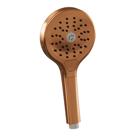 BRAUER Copper Carving thermostatische inbouw badkraan SET 02 met badvulcombinatie en 3-standen handdouche en doucheslang en wandaansluitbocht koper geborsteld PVD 5-GK-096
