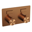 BRAUER Copper Edition 2-weg inbouwthermostaat met drukknoppen met in- en afbouwdelen koper geborsteld PVD