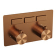 BRAUER Copper Edition 3-weg inbouwthermostaat met drukknoppen met in- en afbouwdelen koper geborsteld PVD