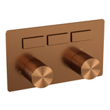 BRAUER Copper Carving 3-weg inbouwthermostaat met drukknoppen met in- en afbouwdelen koper geborsteld PVD 5-GK-158