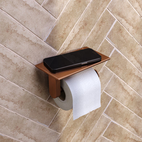 BRAUER Toiletrolhouder met planchet koper geborsteld PVD 5-GK-223