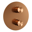 BRAUER Copper Edition 3-weg inbouwthermostaat rond met in- en afbouwdelen koper geborsteld PVD 5-GK-265