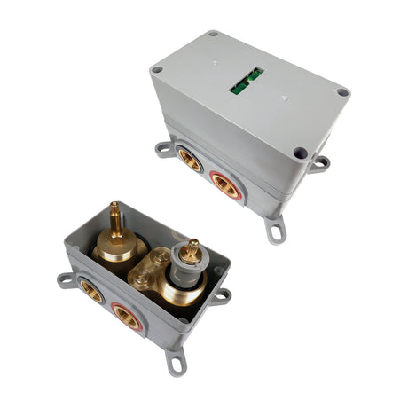 BRAUER Copper Edition thermostatische inbouw regendouche 3-weg rond SET 85 met 20 cm douchekop en rechte muurarm en staaf handdouche en doucheslang en geÃ¯ntegreerde glijstang koper geborsteld PVD 5-GK-279