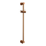 BRAUER Copper Carving thermostatische inbouw regendouche 3-weg rond SET 95 met 20 cm douchekop en plafondarm en 3-standen handdouche en doucheslang en geÃ¯ntegreerde glijstang koper geborsteld PVD 5-GK-313