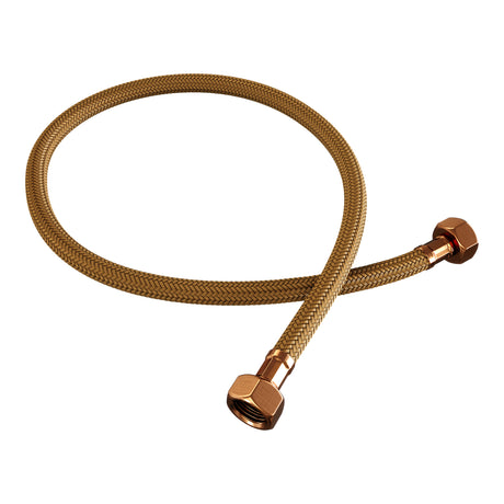 BRAUER Copper Carving hoekstopkraan compleet met slang koper geborsteld PVD 5-GK-317