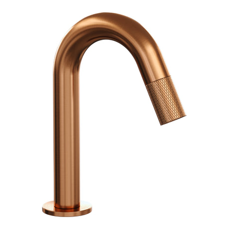 BRAUER Copper Carving opbouw fonteinkraan met gebogen uitloop koper geborsteld PVD 5-GK-321
