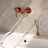 BRAUER Stripe inbouw wastafelmengkraan met rechte uitloop en rozetten model A2 koper geborsteld PVD 5-GK-335