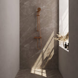 BRAUER Stripe opbouw douche thermostaatkraan SET 02 met glijstang en 3-standen handdouche en doucheslang koper geborsteld PVD 5-GK-346