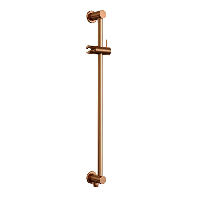 BRAUER Stripe thermostatische inbouw regendouche met drukknoppen SET 33 met 25 cm douchekop en plafondarm en staaf handdouche en doucheslang en geïntegreerde glijstang koper geborsteld PVD 5-GK-429