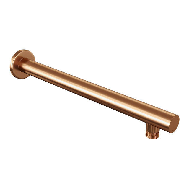 BRAUER Stripe thermostatische inbouw regendouche 3-weg rond SET 46 met 25 cm douchekop en rechte muurarm en 3-standen handdouche en doucheslang en geïntegreerde glijstang koper geborsteld PVD 5-GK-455