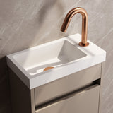 BRAUER Stripe opbouw fonteinkraan met gebogen uitloop koper geborsteld PVD 5-GK-464