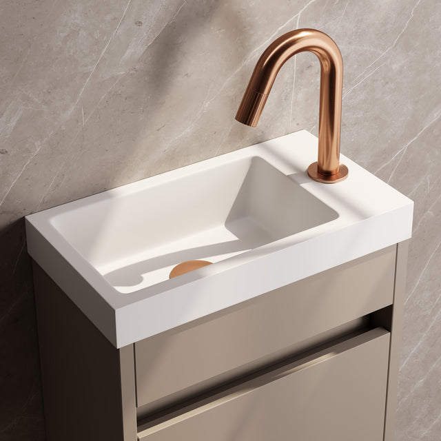 BRAUER Stripe opbouw fonteinkraan met gebogen uitloop koper geborsteld PVD 5-GK-464