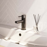 BRAUER Gunmetal Carving lage opbouw wastafelmengkraan model A gunmetal geborsteld PVD 5-GM-001-HD6