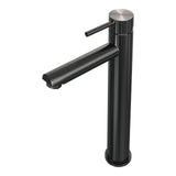 BRAUER Stripe verhoogde opbouw wastafelmengkraan model A gunmetal geborsteld PVD 5-GM-002-HD7