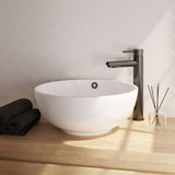 BRAUER Stripe verhoogde opbouw wastafelmengkraan model A gunmetal geborsteld PVD 5-GM-002-HD7