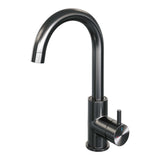 BRAUER Gunmetal Edition hoge opbouw wastafelmengkraan met draaibare ronde uitloop model B gunmetal geborsteld PVD