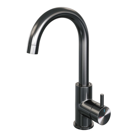 BRAUER Gunmetal Edition hoge opbouw wastafelmengkraan met draaibare ronde uitloop model B gunmetal geborsteld PVD