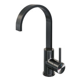 BRAUER Gunmetal Edition hoge opbouw wastafelmengkraan met draaibare platte uitloop model A gunmetal geborsteld PVD