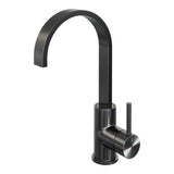 BRAUER Stripe hoge opbouw wastafelmengkraan met draaibare platte uitloop model A gunmetal geborsteld PVD 5-GM-003-S5