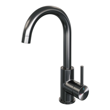 BRAUER Gunmetal Edition hoge opbouw wastafelmengkraan met draaibare platte uitloop model A gunmetal geborsteld PVD