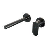 BRAUER Gunmetal Edition inbouw wastafelmengkraan met rechte uitloop en rozetten model C1 gunmetal geborsteld PVD