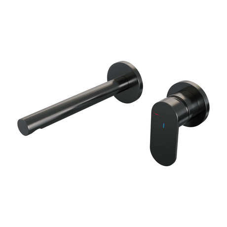 BRAUER Gunmetal Edition inbouw wastafelmengkraan met rechte uitloop en rozetten model C1 gunmetal geborsteld PVD