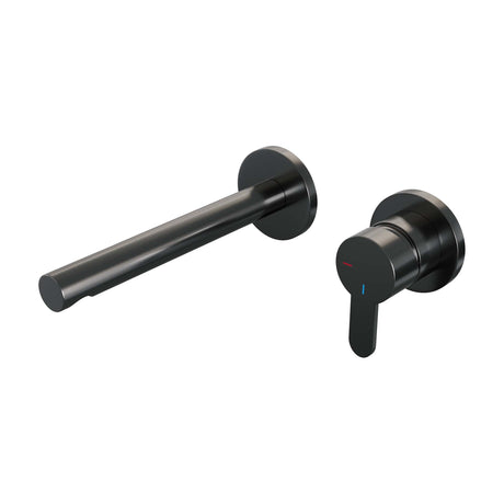 BRAUER Gunmetal Edition inbouw wastafelmengkraan met rechte uitloop en rozetten model D1 gunmetal geborsteld PVD