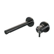 BRAUER Gunmetal Edition inbouw wastafelmengkraan met rechte uitloop en rozetten model B1 gunmetal geborsteld PVD