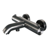 BRAUER Gunmetal Edition opbouw baddouche thermostaatkraan SET 01 met glijstang en staaf handdouche en doucheslang gunmetal geborsteld PVD