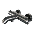 BRAUER Gunmetal Edition opbouw baddouche thermostaatkraan SET 02 met glijstang en 3-standen handdouche en doucheslang gunmetal geborsteld PVD