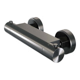 BRAUER Gunmetal Edition opbouw douche thermostaatkraan SET 01 met glijstang en staaf handdouche en doucheslang gunmetal geborsteld PVD