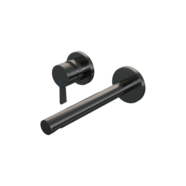 BRAUER Gunmetal Edition inbouw wastafelmengkraan met rechte uitloop en rozetten model E2 gunmetal geborsteld PVD