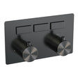 BRAUER Gunmetal Edition 3-weg inbouwthermostaat met drukknoppen met in- en afbouwdelen gunmetal geborsteld PVD