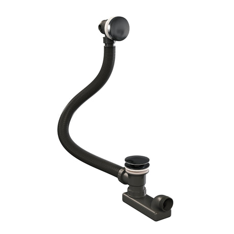 BRAUER Badafvoer met overloop gunmetal geborsteld PVD 5-GM-222