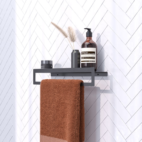 BRAUER Handdoekrek met planchet gunmetal geborsteld PVD 5-GM-226