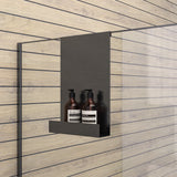 BRAUER Doucherek hangend met glasklem gunmetal geborsteld PVD 5-GM-228