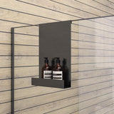 BRAUER Doucherek hangend met glasklem gunmetal geborsteld PVD 5-GM-228