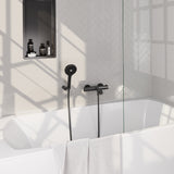 BRAUER Gunmetal Edition opbouw baddouche thermostaatkraan SET 04 met wandhouder en 3-standen handdouche en doucheslang gunmetal geborsteld PVD 5-GM-233