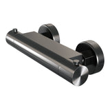 BRAUER Gunmetal Edition opbouw douche thermostaatkraan SET 02 met glijstang en 3-standen handdouche en doucheslang gunmetal geborsteld PVD 5-GM-236