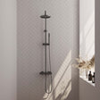 BRAUER Gunmetal Edition opbouw thermostatische regendouche SET 01 met 20 cm hoofddouche en staaf handdouche en doucheslang gunmetal geborsteld PVD 5-GM-239