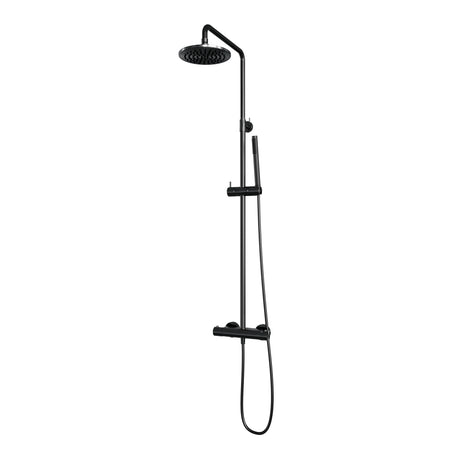 BRAUER Gunmetal Edition opbouw thermostatische regendouche SET 01 met 20 cm hoofddouche en staaf handdouche en doucheslang gunmetal geborsteld PVD 5-GM-239